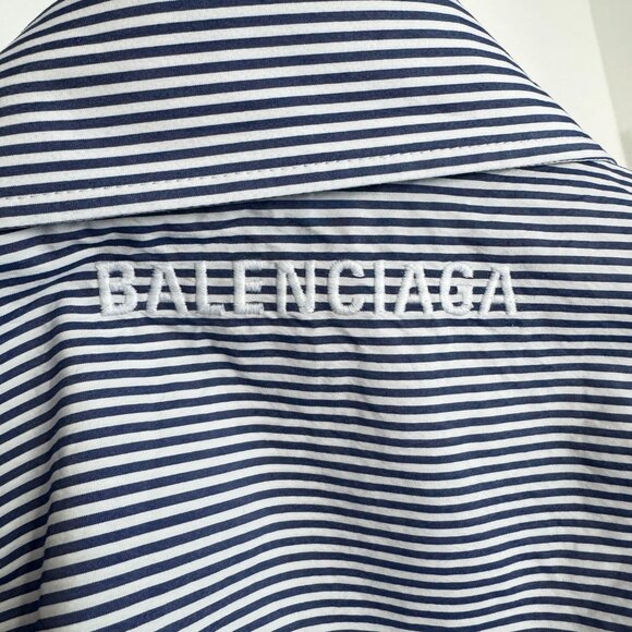 Balenciaga Striped Asymmetrical Shirtdress, size 36 (fit size XS/small) - Picture 11 of 13